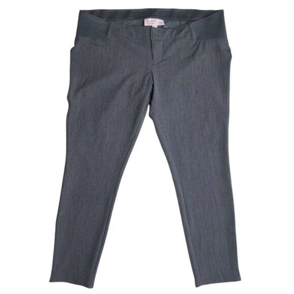 Isabel Maternity Side-Panel Leggings Womens Grey 6 Medium Elastic Comfort Waist‎